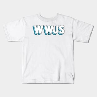 what would jesus say (blue) Kids T-Shirt